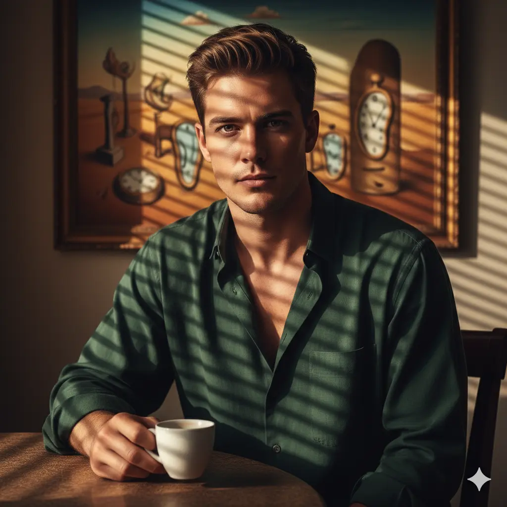 Green Cafe - AI prompt in category Hyperrealistic Portrait