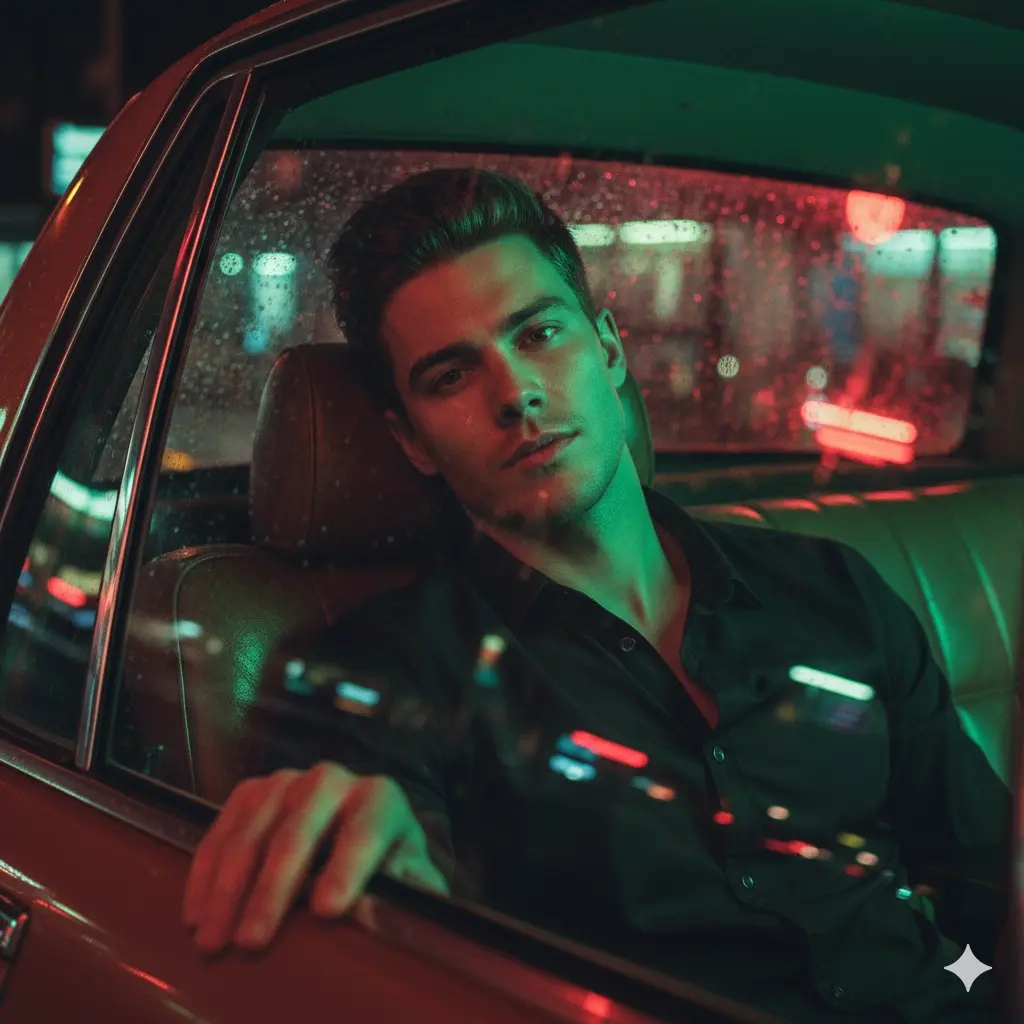 Neon Solitude - AI prompt in category Cinematic Portrait